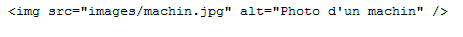 Code Source complet de la balise image